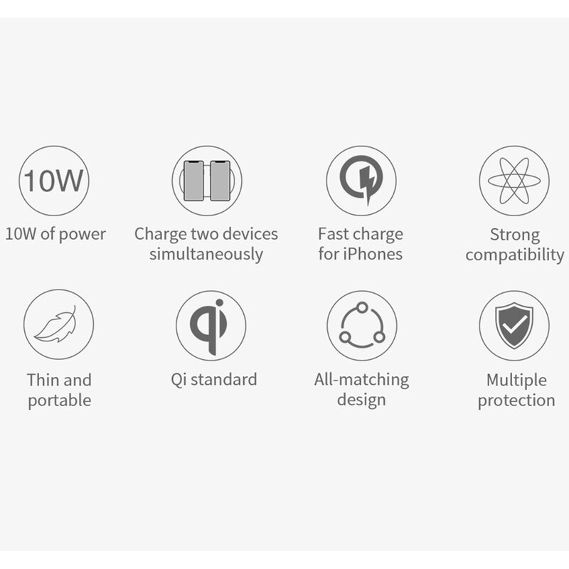 Incarcator Wireless Dual Nillkin Gemini MC031 Incarcare Rapida 10W - Negru