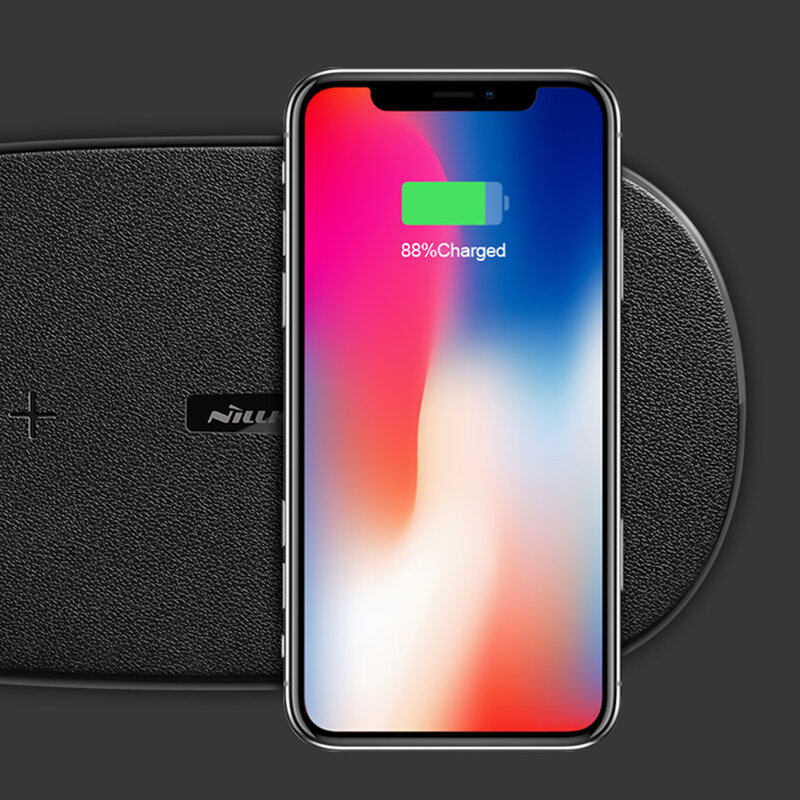 Incarcator Wireless Dual Nillkin Gemini MC031 Incarcare Rapida 10W - Negru