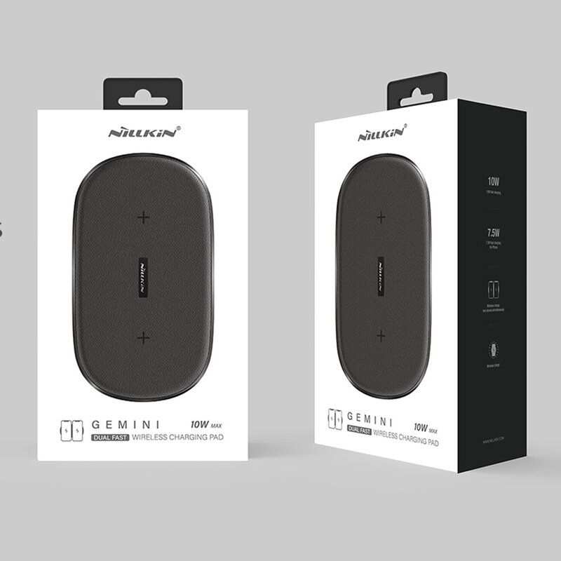 Incarcator Wireless Dual Nillkin Gemini MC031 Incarcare Rapida 10W - Negru