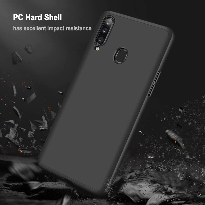 [Pachet 360°] Husa + Folie Samsung Galaxy A20s GKK Original - Negru