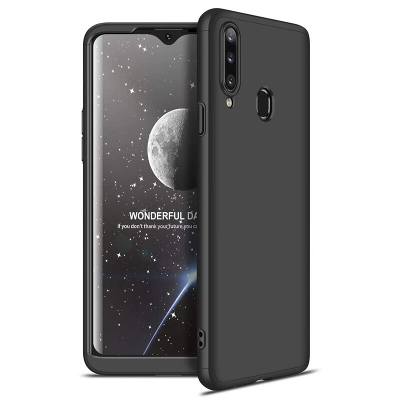 [Pachet 360°] Husa + Folie Samsung Galaxy A20s GKK Original - Negru
