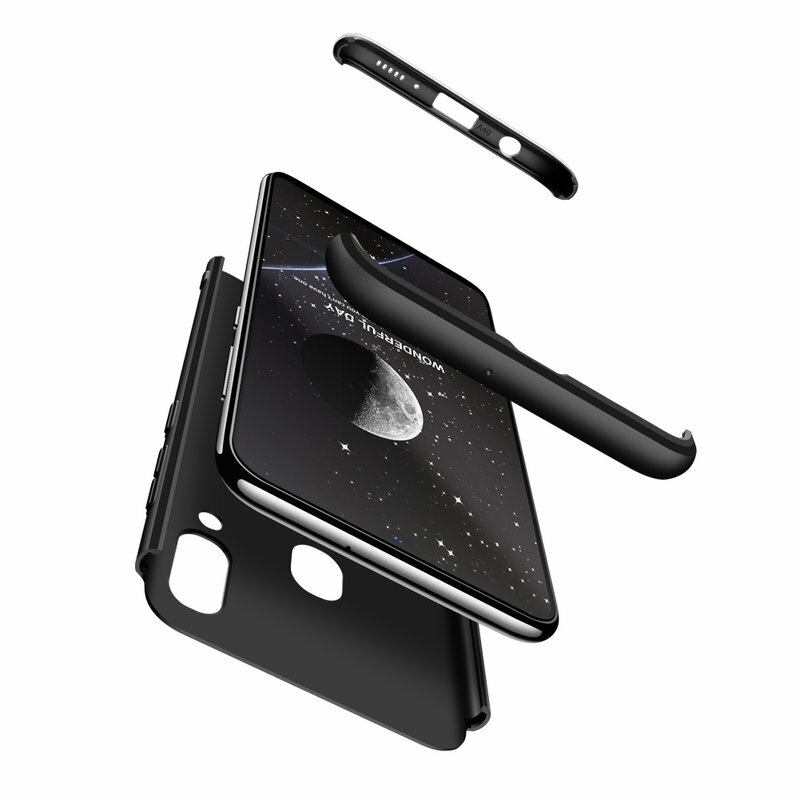 [Pachet 360°] Husa + Folie Samsung Galaxy A40 GKK Original - Negru