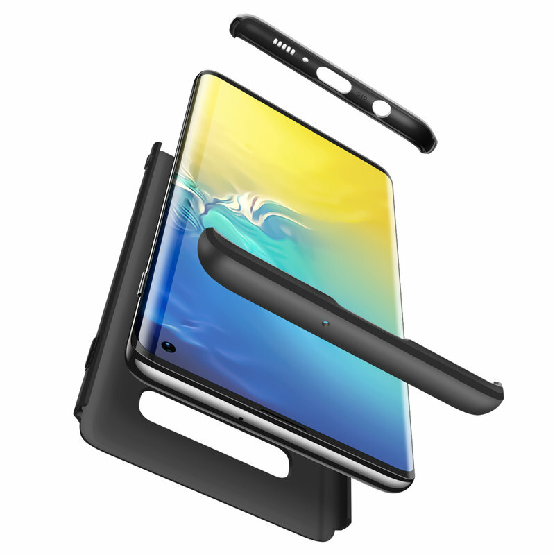 [Pachet 360°] Husa + Folie Samsung Galaxy S10 Plus GKK Original - Negru