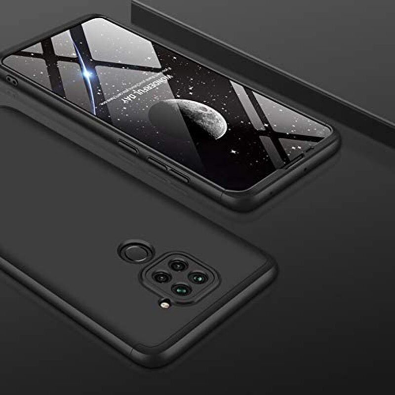 [Pachet 360°] Husa + Folie Xiaomi Redmi Note 9 GKK Original - Negru