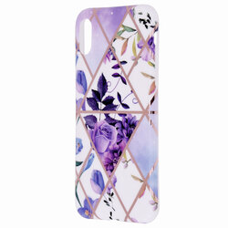 Husa iPhone X, iPhone 10 Mobster Laser Marble Shockproof TPU - Model 2