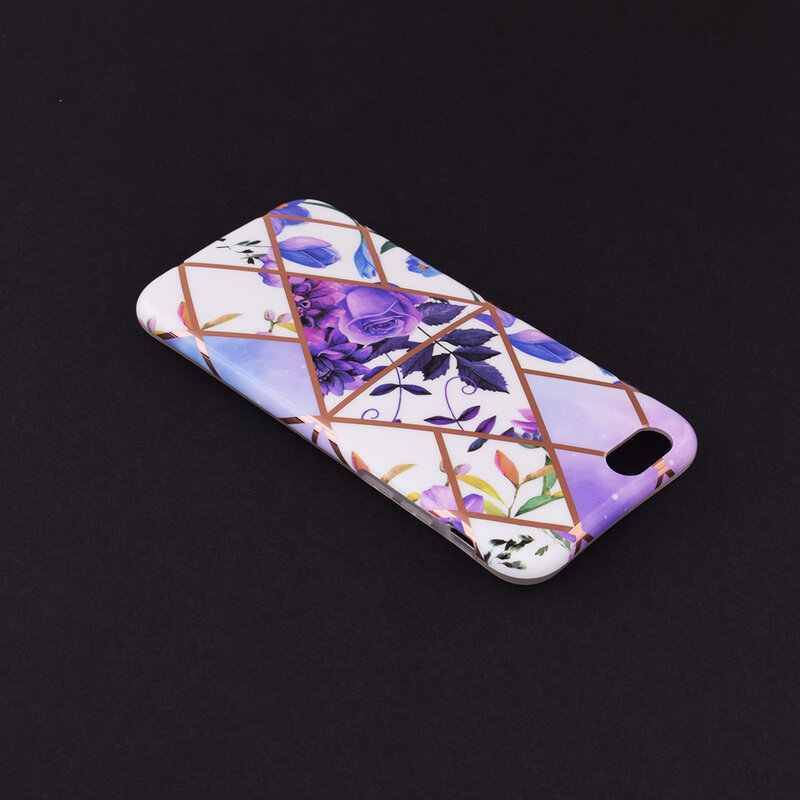 Husa iPhone 6 / 6S Mobster Laser Marble Shockproof TPU - Model 2