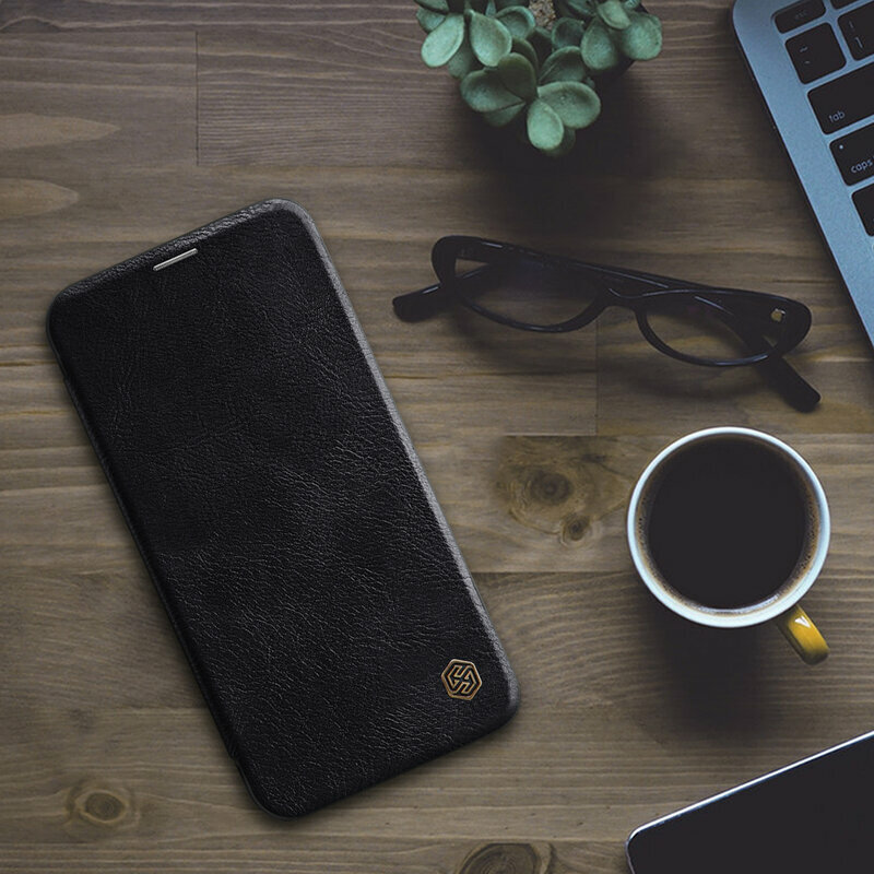 Husa iPhone 12 Pro Max Nillkin QIN Leather, negru