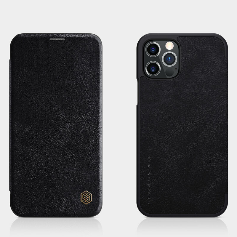 Husa iPhone 12 Pro Max Nillkin QIN Leather, negru