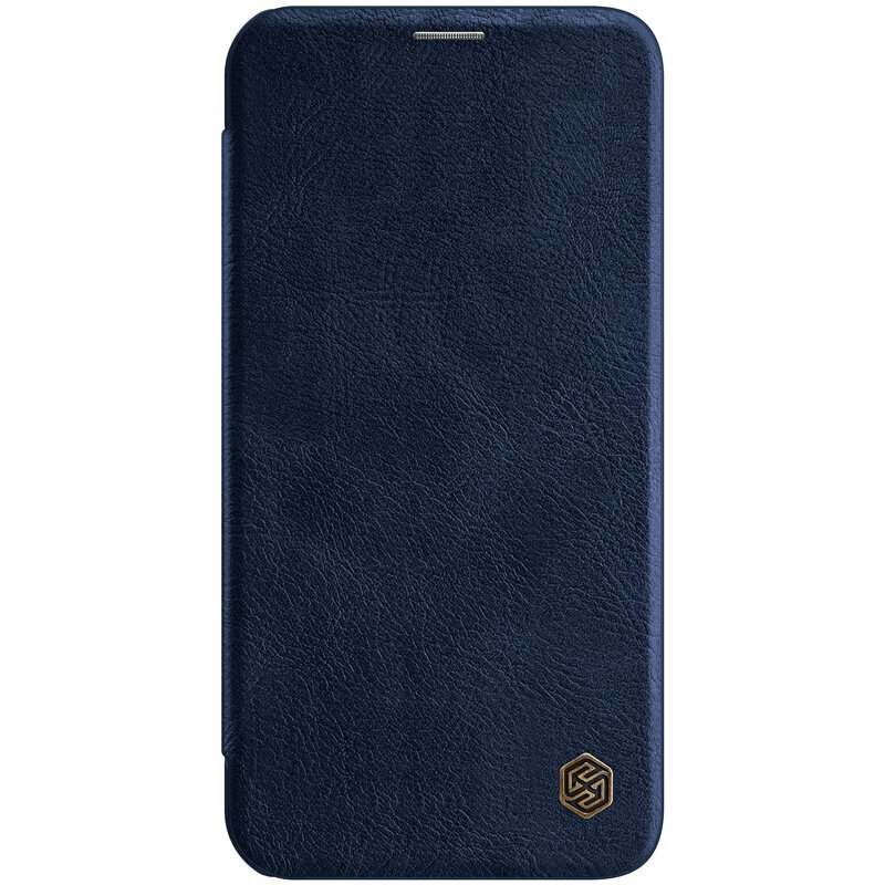 Husa iPhone 12 Pro Max Nillkin QIN Leather, albastru