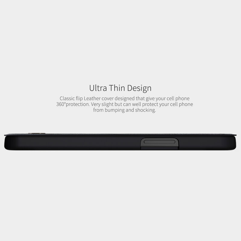 Husa iPhone 12 Pro Max Nillkin QIN Leather, albastru
