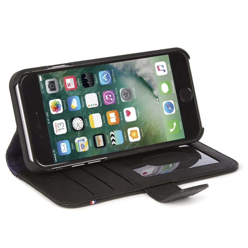 Husa iPhone 8 Decoded Wallet Case Cu Inchidere Magnetica Din Piele Ecologica - Negru