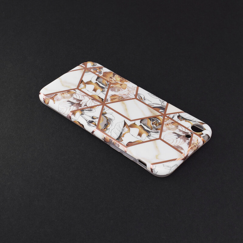 Husa iPhone 8 Mobster Laser Marble Shockproof TPU - Model 1