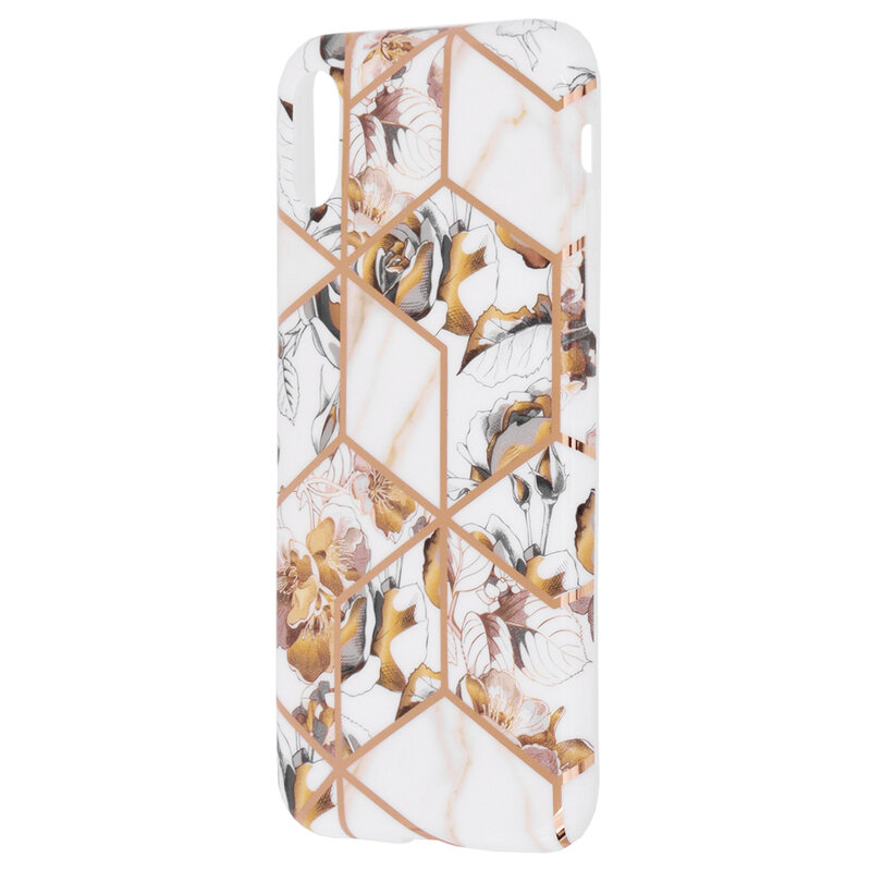 Husa iPhone X, iPhone 10 Mobster Laser Marble Shockproof TPU - Model 1