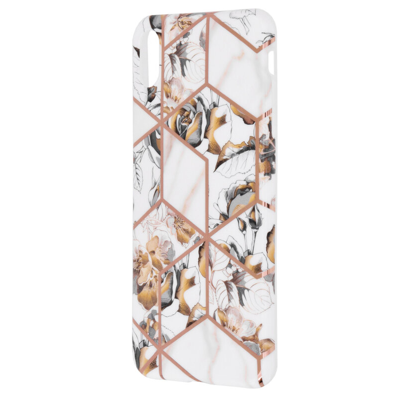 Husa iPhone XS Max Mobster Laser Marble Shockproof TPU - Model 1