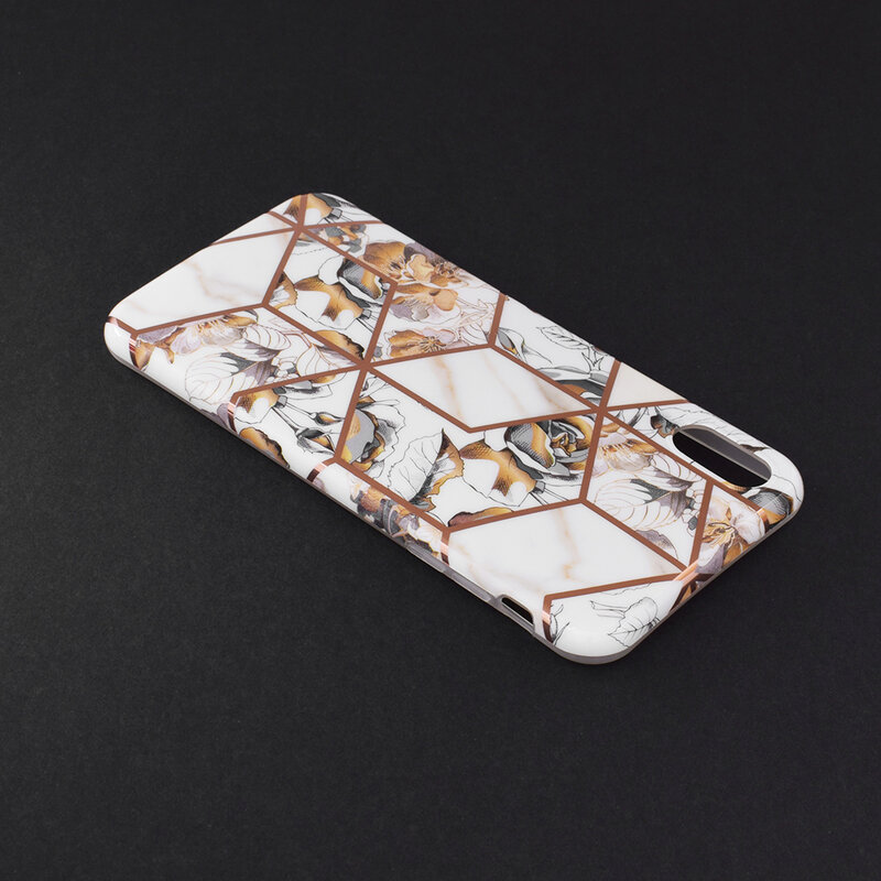 Husa iPhone XS Max Mobster Laser Marble Shockproof TPU - Model 1
