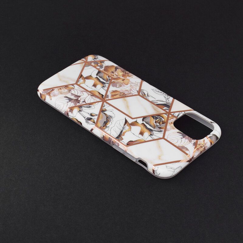 Husa iPhone 11 Mobster Laser Marble Shockproof TPU - Model 1