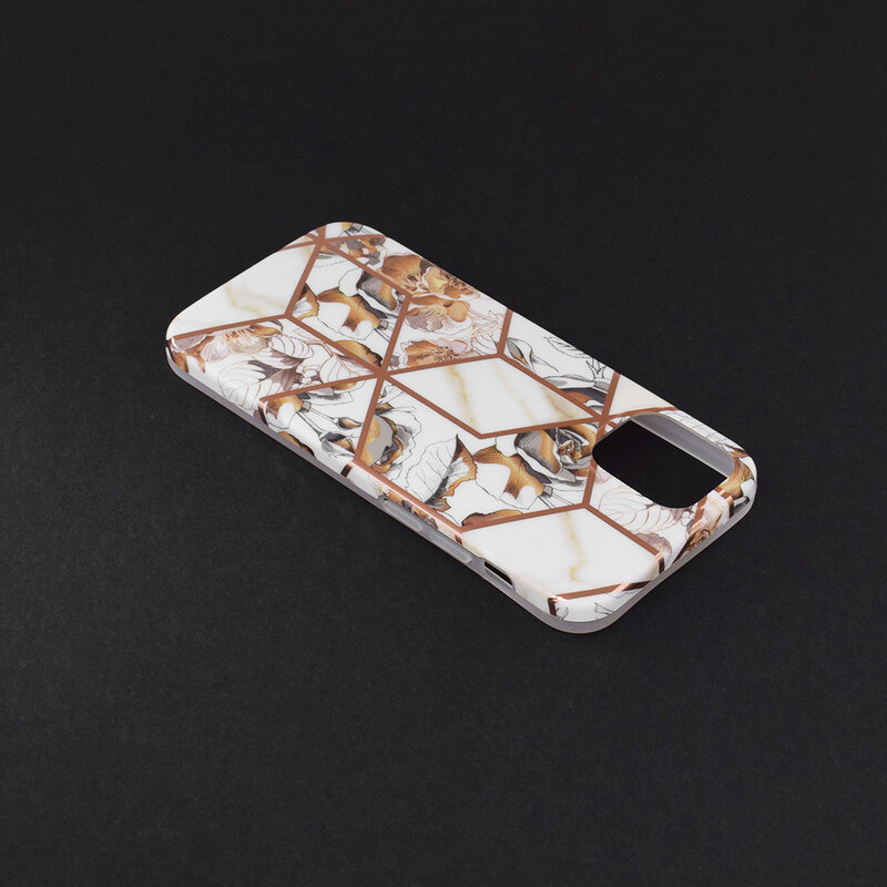 Husa iPhone 12 mini Mobster Laser Marble Shockproof TPU - Model 1
