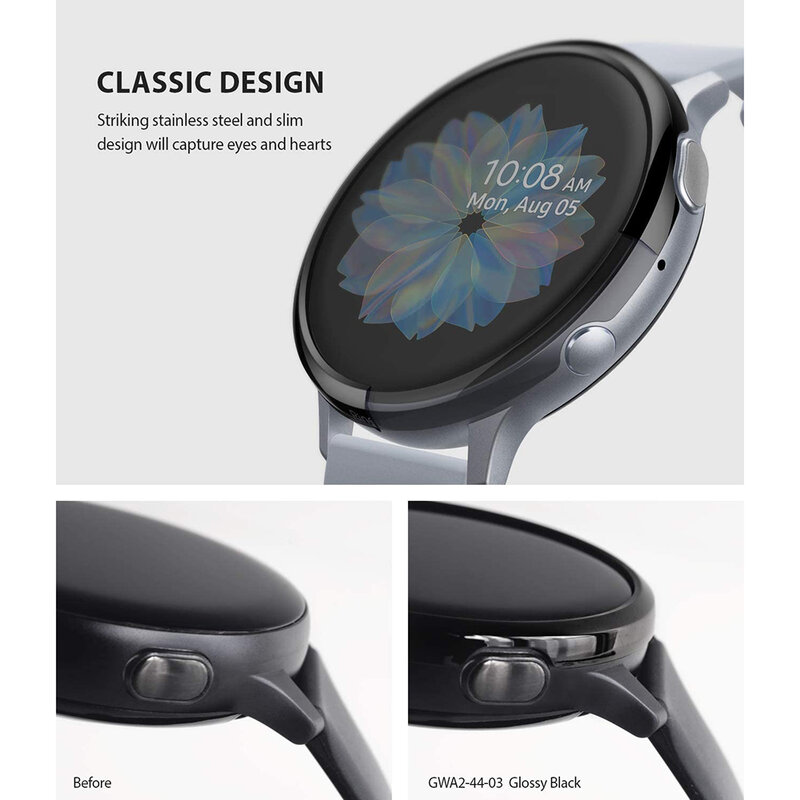 Bumper Samsung Galaxy Watch Active 2 40mm Ringke Bezel Styling - Silver