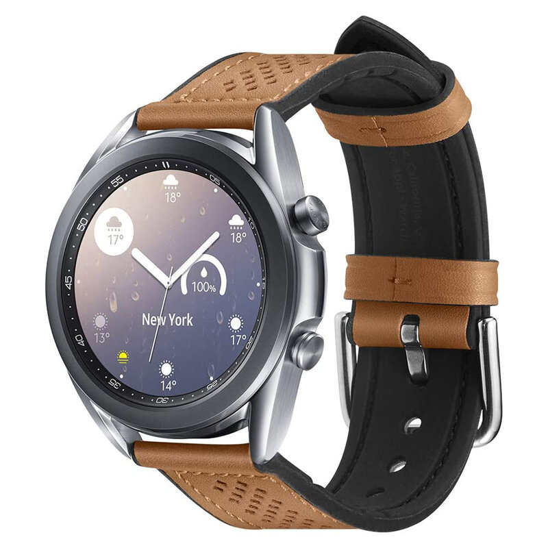 Curea Samsung Galaxy Watch Active 2 44mm Spigen Retro Fit Din Piele Ecologica Si Inchidere Cu Catarama - Maro