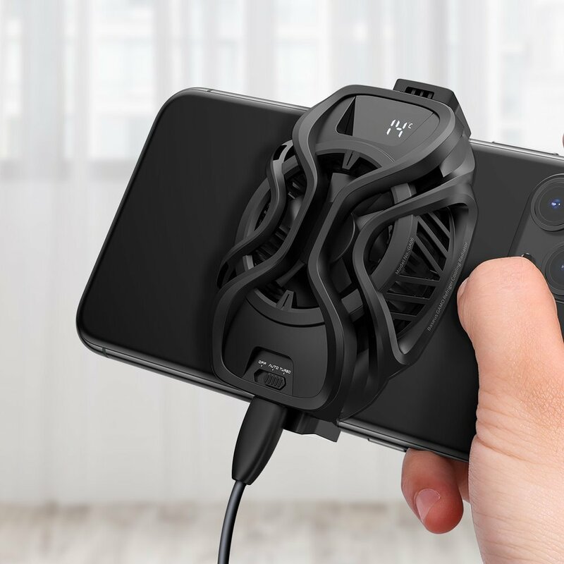 Cooler Telefon Baseus Ventilator Racire Cu Afisaj LED - GMGA06-01 - Negru