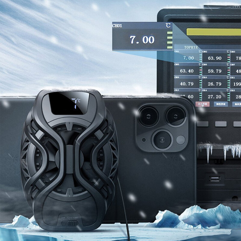 Cooler Telefon Baseus Ventilator Racire Cu Afisaj LED - GMGA06-01 - Negru