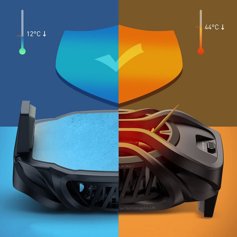 Cooler Telefon Baseus Ventilator Racire Cu Afisaj LED - GMGA06-01 - Negru