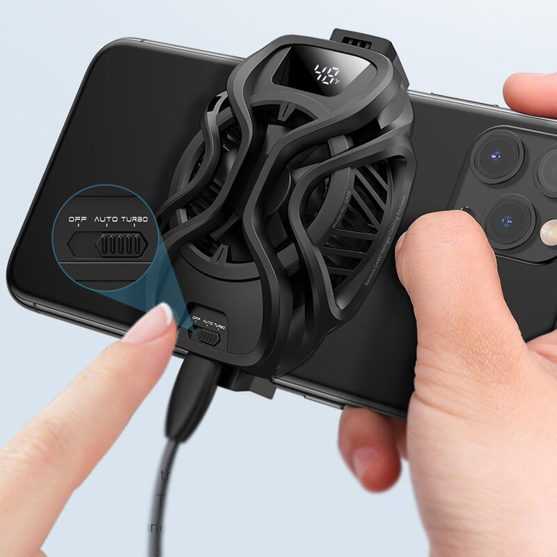 Cooler Telefon Baseus Ventilator Racire Cu Afisaj LED - GMGA06-01 - Negru