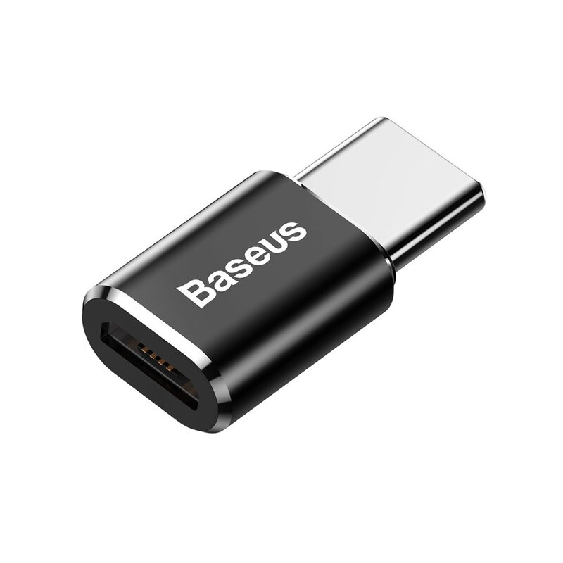 Convertor Baseus Adaptor OTG De La Micro-USB La Type-C 2.4A - CAMOTG-01 - Negru
