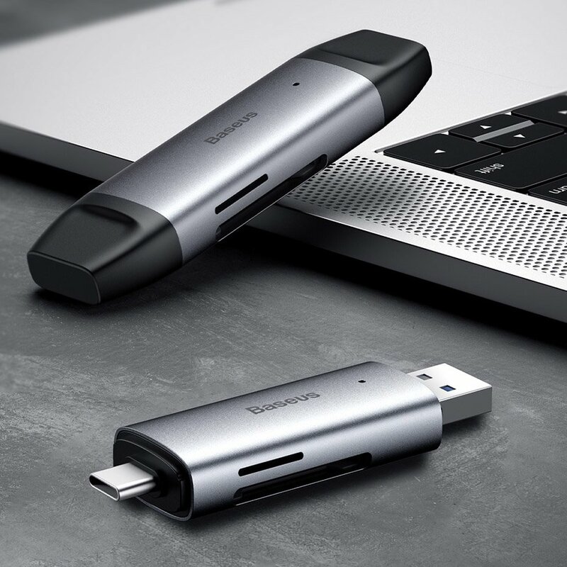 Card Reader Baseus SD / micro-SD / TF USB / Type-C 5Gbps - CADKQ-B0G - Gri