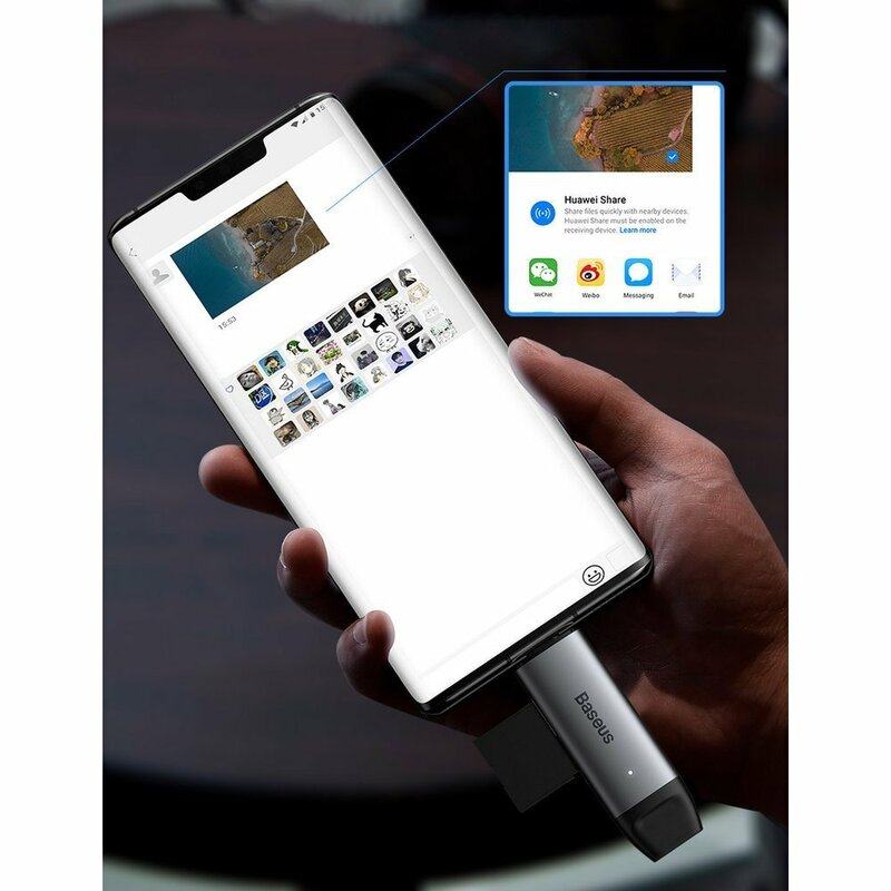 Card Reader Baseus SD / micro-SD / TF USB / Type-C 5Gbps - CADKQ-B0G - Gri