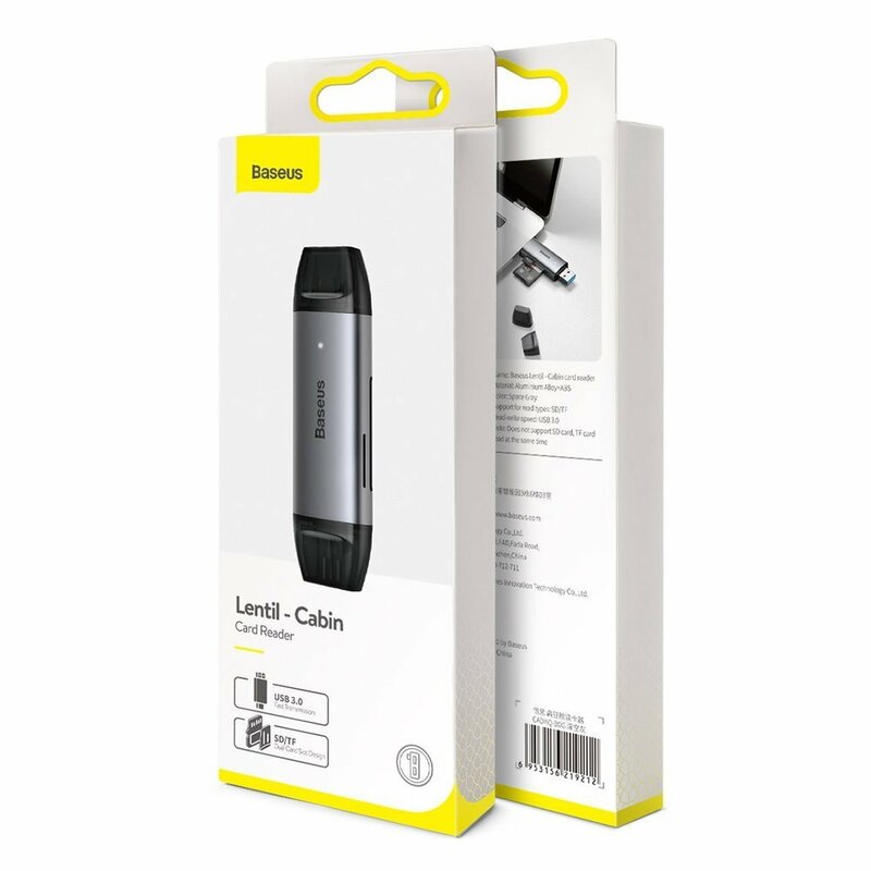 Card Reader Baseus SD / micro-SD / TF USB / Type-C 5Gbps - CADKQ-B0G - Gri
