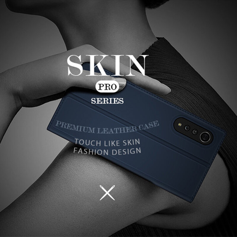 Husa LG Velvet 5G Dux Ducis Skin Pro, albastru