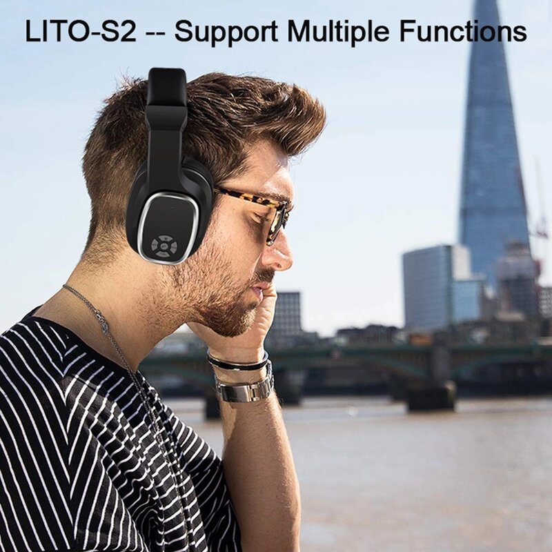 Casti On-Ear Wireless Lito S2 Cu Microfon Si Bluetooth 5.0 3W - Verde