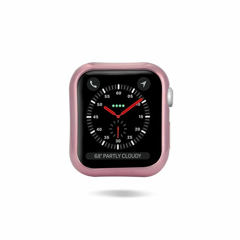 [Pachet 2x] Husa Apple Watch 5 44mm Dux Ducis Silicon - Roz si Transparent