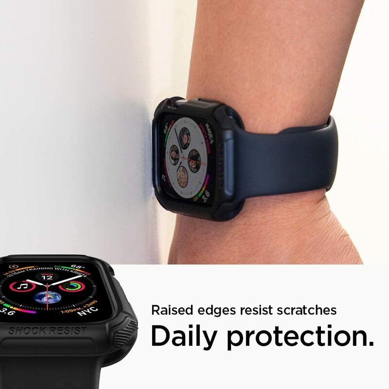 Husa Apple Watch 4 44 mm Spigen Tough Armor - Black