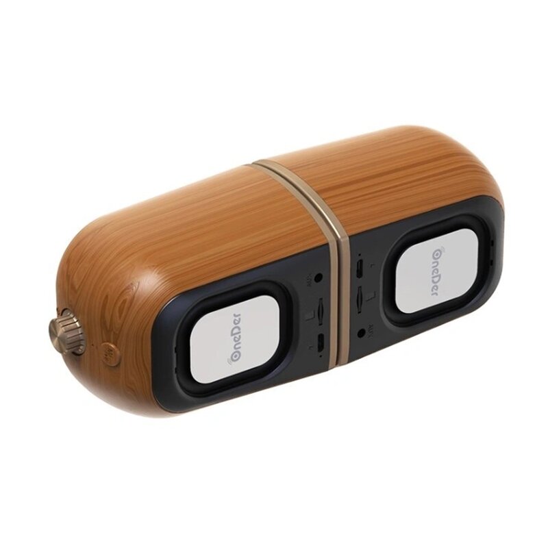 Boxa Portabila 2 in 1 Lito V8 Stereo Bluetooth 4.2 Cu Aspect Vintage - Maro