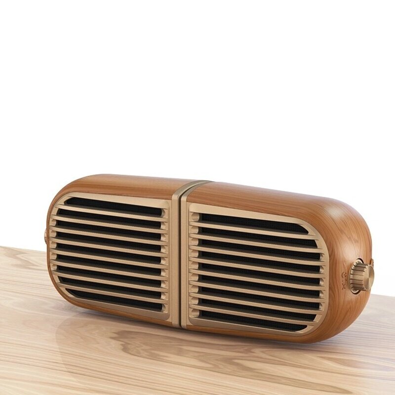 Boxa Portabila 2 in 1 Lito V8 Stereo Bluetooth 4.2 Cu Aspect Vintage - Maro