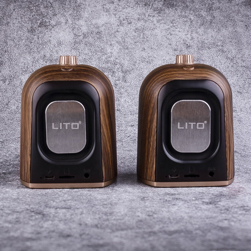 Boxa Portabila 2 in 1 Lito V8 Stereo Bluetooth 4.2 Cu Aspect Vintage - Maro