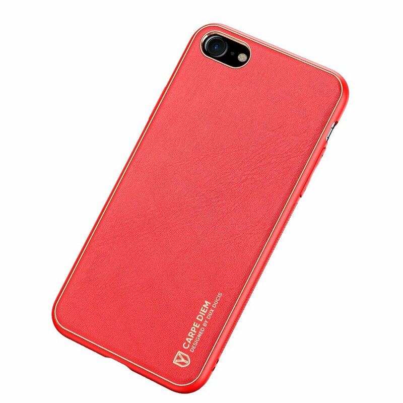 Husa iPhone 8 Dux Ducis Yolo Din Piele Ecologica - Rosu