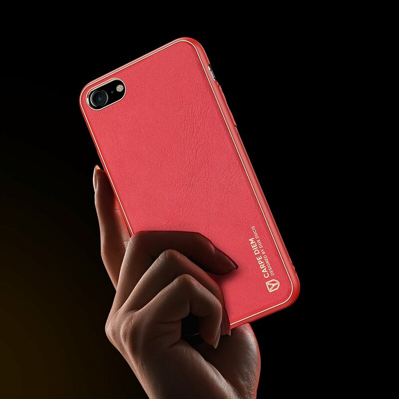 Husa iPhone 8 Dux Ducis Yolo Din Piele Ecologica - Rosu