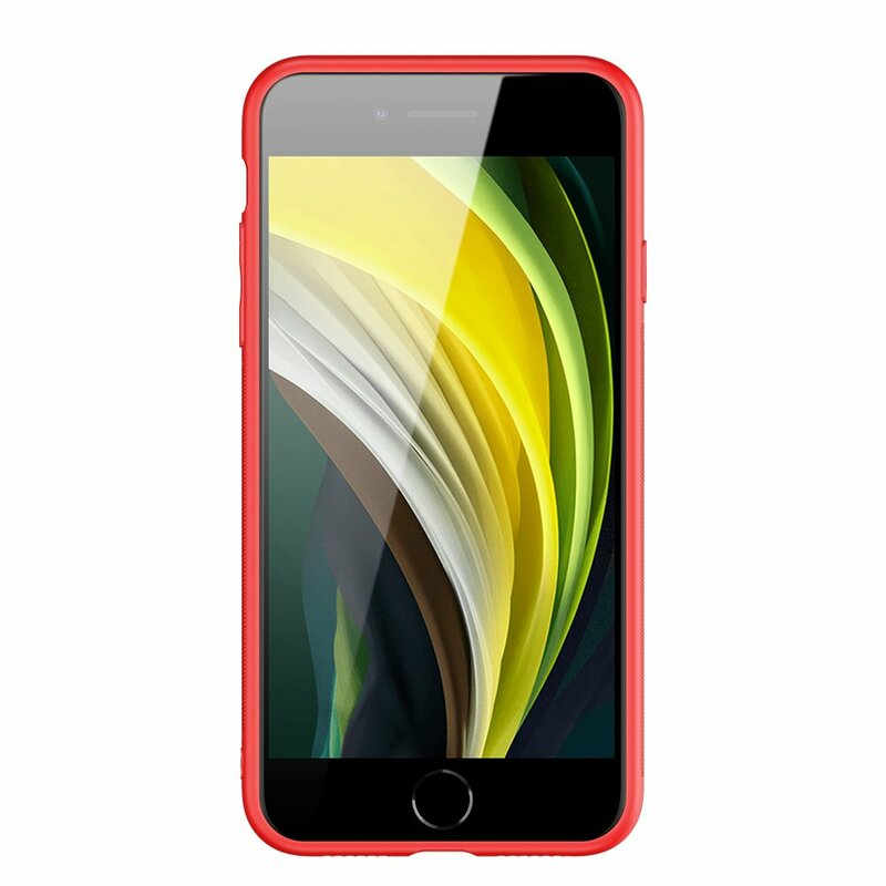 Husa iPhone 8 Dux Ducis Yolo Din Piele Ecologica - Rosu