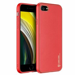 Husa iPhone SE 2, SE 2020 Dux Ducis Yolo Din Piele Ecologica - Rosu