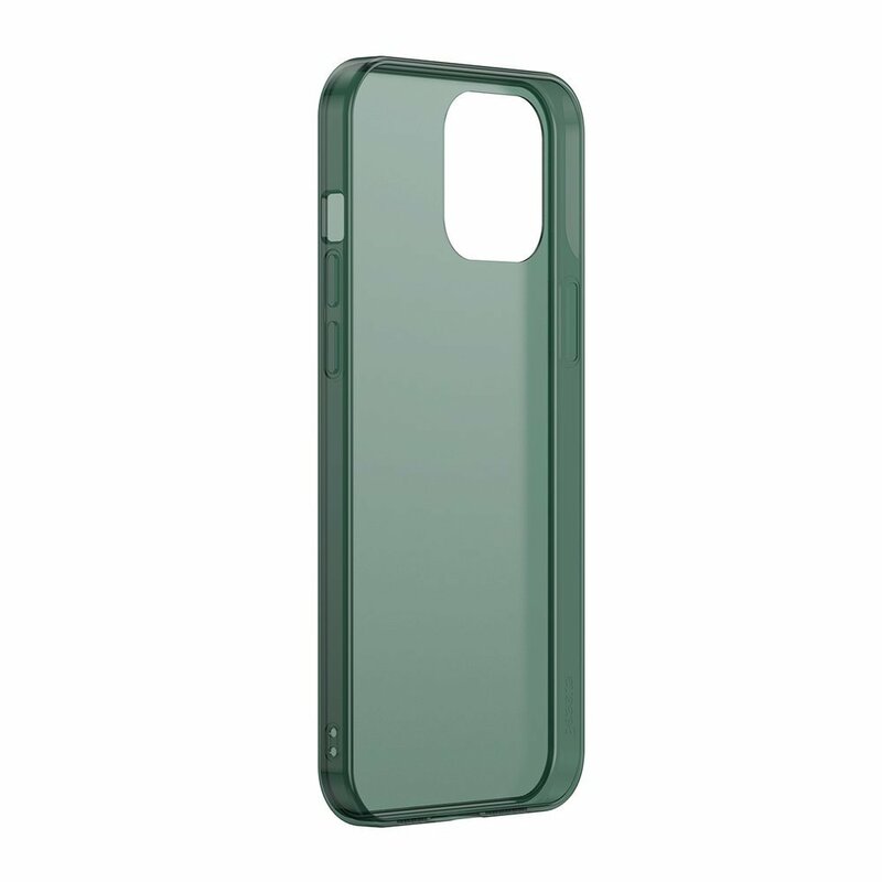 Husa iPhone 12 Baseus Frosted Glass Transparenta - WIAPIPH61P-WS06 - Verde