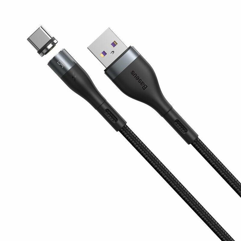 Cablu De Date Magnetic Incarcare Rapida Type-C Baseus 5A 1m - CATXC-NG1 - Negru