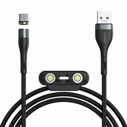 Cablu De Date 3in1 Micro-USB, Type-C, Lightning Baseus 5A 1m - CA1T3-BG1 - Negru