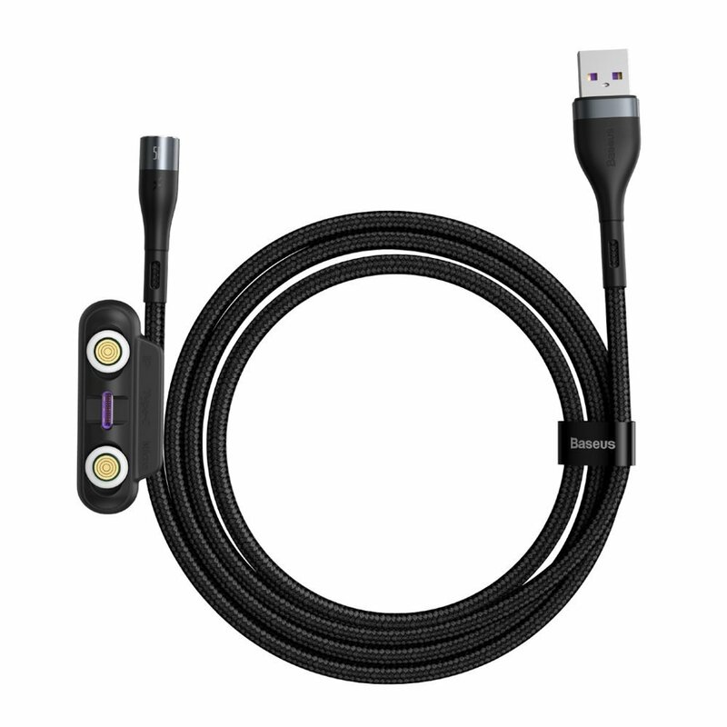 Cablu De Date 3in1 Micro-USB, Type-C, Lightning Baseus 5A 1m - CA1T3-BG1 - Negru