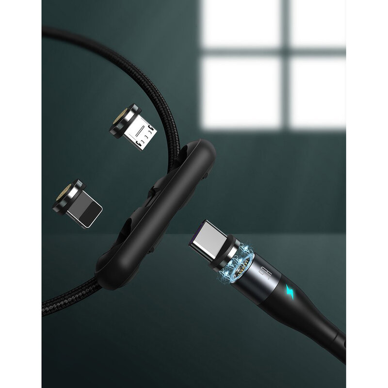 Cablu De Date 3in1 Micro-USB, Type-C, Lightning Baseus 5A 1m - CA1T3-BG1 - Negru