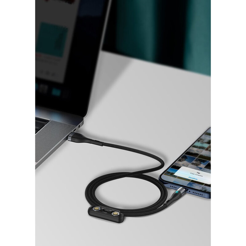 Cablu De Date 3in1 Micro-USB, Type-C, Lightning Baseus 5A 1m - CA1T3-BG1 - Negru