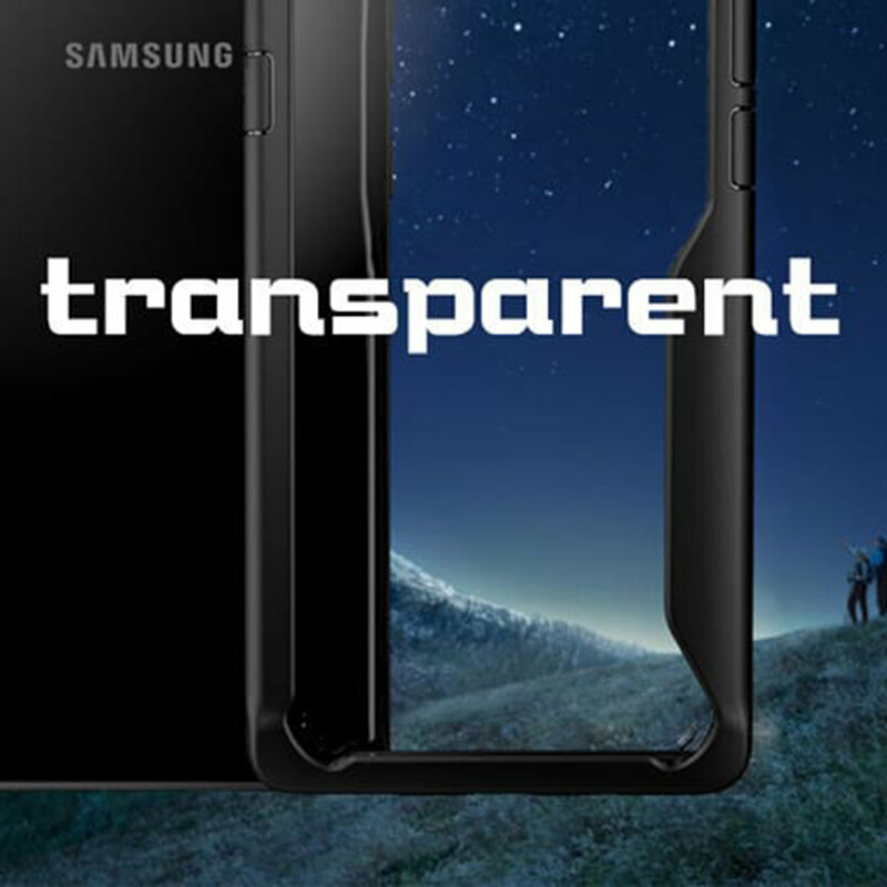 Husa Samsung Galaxy M01s Mobster Glaast Series Transparenta - Negru