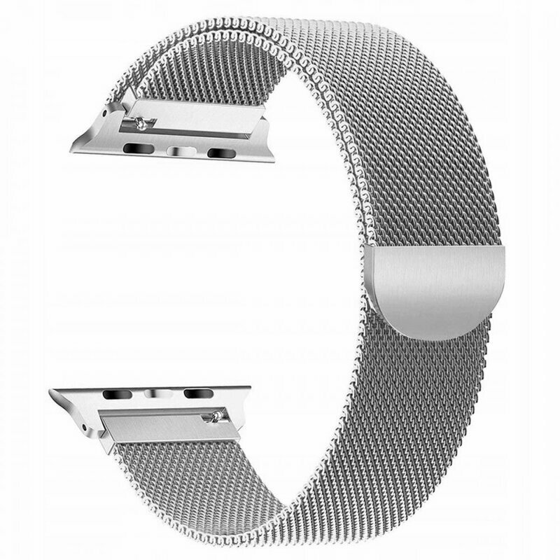 Curea Apple Watch SE 44mm Tech-Protect Milaneseband - Argintiu